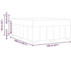 Lovos rėmas Tortora 160 x 200 cm audinys