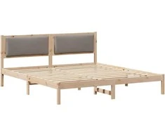 Lova Lovos rėmas Taupe 180 x 200 cm Kietos pušies mediena