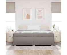 Lovos rėmas su čiužiniu Taupe 200 x 200 cm audinys