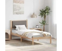 Lova Lovos rėmas Taupe 80 x 200 cm Kietos pušies mediena