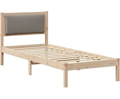 Lova Lovos rėmas Taupe 80 x 200 cm Kietos pušies mediena