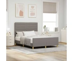 Lovos rėmas su galvūgalio Taupe 140 x 200 cm audinys