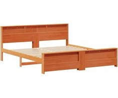 Lova Lovos rėmas Vaško ruda 200 x 200 cm Tvirtas pušies medis