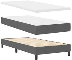 Kiemas lova su galvūgalio Tamsiai pilka 80 x 200 cm audinys