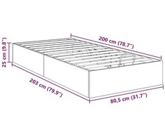 Lova Otomano lovos rėmas Amatinė Ąžuolas 80,5 x 200 cm