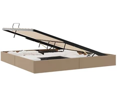 Lova Otomano lovos rėmas Kapučino 200 x 200 cm Dirbtinė oda