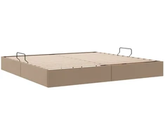 Lova Otomano lovos rėmas Kapučino 200 x 200 cm Dirbtinė oda