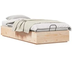 Lova Otomano lovos rėmas Natūrali 80 x 200 cm Tvirtas pušies medis