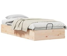 Lova Otomano lovos rėmas su saugojimo funkcija Natūrali 100 x 200 cm