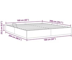 Otomano lovos rėmas su saugykla Rožinė 160 x 200 cm Aksomas