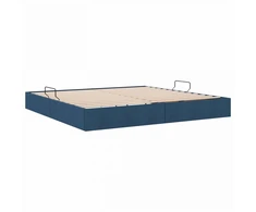 Lova Otomano lovos rėmas su saugykla Mėlyna 200 x 200 cm audinys