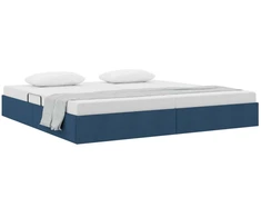 Lova Otomano lovos rėmas su saugykla Mėlyna 200 x 200 cm audinys