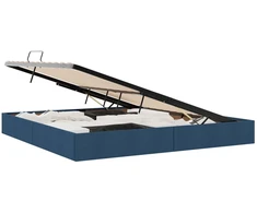Lova Otomano lovos rėmas su saugykla Mėlyna 200 x 200 cm audinys