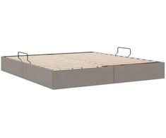 Lova Otomano lovos rėmas su saugykla Taupe 160 x 200 cm audinys