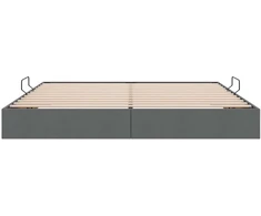 Lova Otomano lovos rėmas Tamsiai pilka 200 x 200 cm audinys