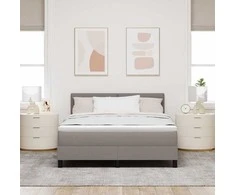 Kiemas lova su galvūgalio Taupe 140 x 190 cm audinys