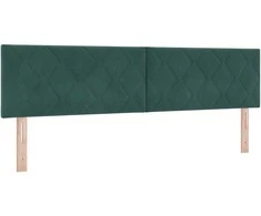 LED Čiužinio Lova Tamsiai žalia 180 x 200 cm Aksomas