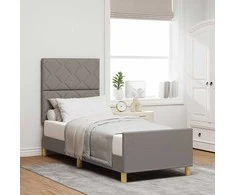 Lova Lovos rėmas su galvūgalio Taupe 80 x 200 cm audinys