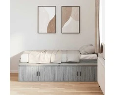 Lova Lovos rėmas Pilkas Sonoma 90 x 200 cm Apdirbta mediena