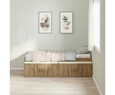 Lova Lovos rėmas Amatininkų ąžuolas 80 x 200 cm Apdirbta mediena