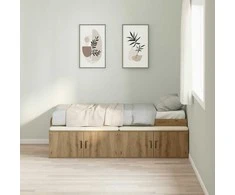 Lova Lovos rėmas Amatininkų ąžuolas 90 x 190 cm Apdirbta mediena