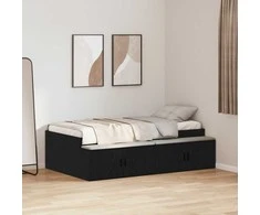 Lova Lovos rėmas Juodas ąžuolas 70 x 190 cm Apdirbta mediena