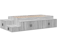 Lova su daiktų laikymo vieta Pilkas Sonoma 80 cm