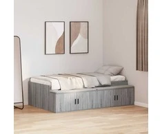 Lova Lovos rėmas Pilkas Sonoma 80 x 200 cm Apdirbta mediena