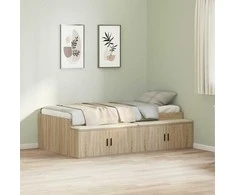 Lova Lovos rėmas Sonoma ąžuolas 70 x 190 cm Apdirbta mediena