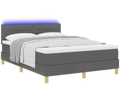 LED Čiužinio Lova Tamsiai pilka 160 x 200 cm audinys