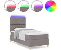 LED Čiužinio Lova su galvūgalio Tortora 100 x 200 cm audinys