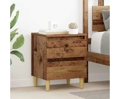 Lova spintelės su stalčių 2 pcs Senovinis medis 40 x 35 x 50 cm