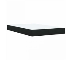 Lova su čiužiniu ir LED apšvietimu Juoda 120 x 190 cm Aksomas