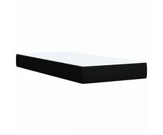 Lova su čiužiniu ir LED apšvietimu Juoda 90 x 190 cm Audinys