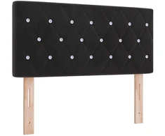Lova su čiužiniu ir LED apšvietimu Juoda 120 x 200 cm Aksomas