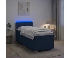 Lova su čiužiniu ir LED apšvietimu Mėlyna 80 x 200 cm Audinys