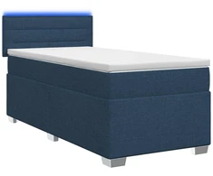 Lova su čiužiniu ir LED apšvietimu Mėlyna 90 x 200 cm Audinys