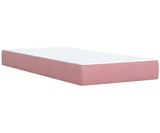 Lova su čiužiniu ir LED apšvietimu Rožinė 80 x 200 cm Aksomas
