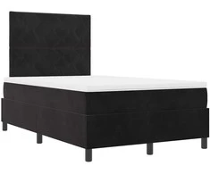 LED Čiužinio Lova su čiužiniu Juodas 120 x 190 cm Aksomas