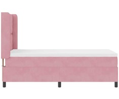 Kiemas lova su LED juostelėmis Rožinė 100 x 200 cm Aksomas
