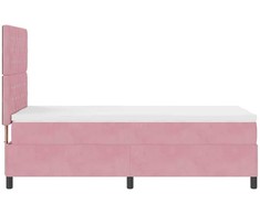 LED Čiužinio Lova su čiužiniu Rožinė 100 x 200 cm Aksomas