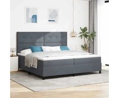 LED Čiužinio Lova Tamsiai pilka 200 x 200 cm Aksomas