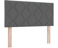 LED Čiužinio Lova Tamsiai pilka 90 x 190 cm audinys