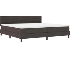 Kiemas lova su čiužiniu Tamsiai rudas 200 x 200 cm audinys