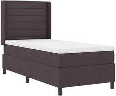 LED Čiužinio Lova su čiužiniu Tamsiai rudas 90 x 190 cm audinys