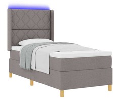Kiemas lova su LED juostelėmis Tortora 100 x 200 cm audinys