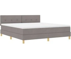 LED Čiužinio Lova su LED juostelėmis Taupe 180 x 200 cm audinys