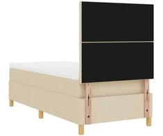 Kiemas lova su galvūgalio Kreminė 100 x 200 cm audinys