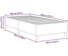 Lova Platforminės lovos rėmas Kreminė 100 x 200 cm
