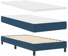 Kiemas lova su čiužiniu Mėlyna 100 x 200 cm audinys